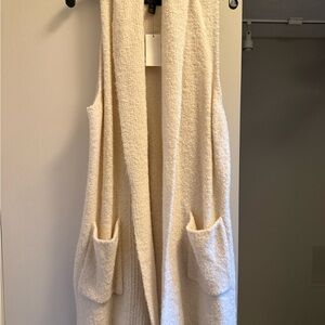 Saks Fifth Avenue Cream Textured Knit Cardigan